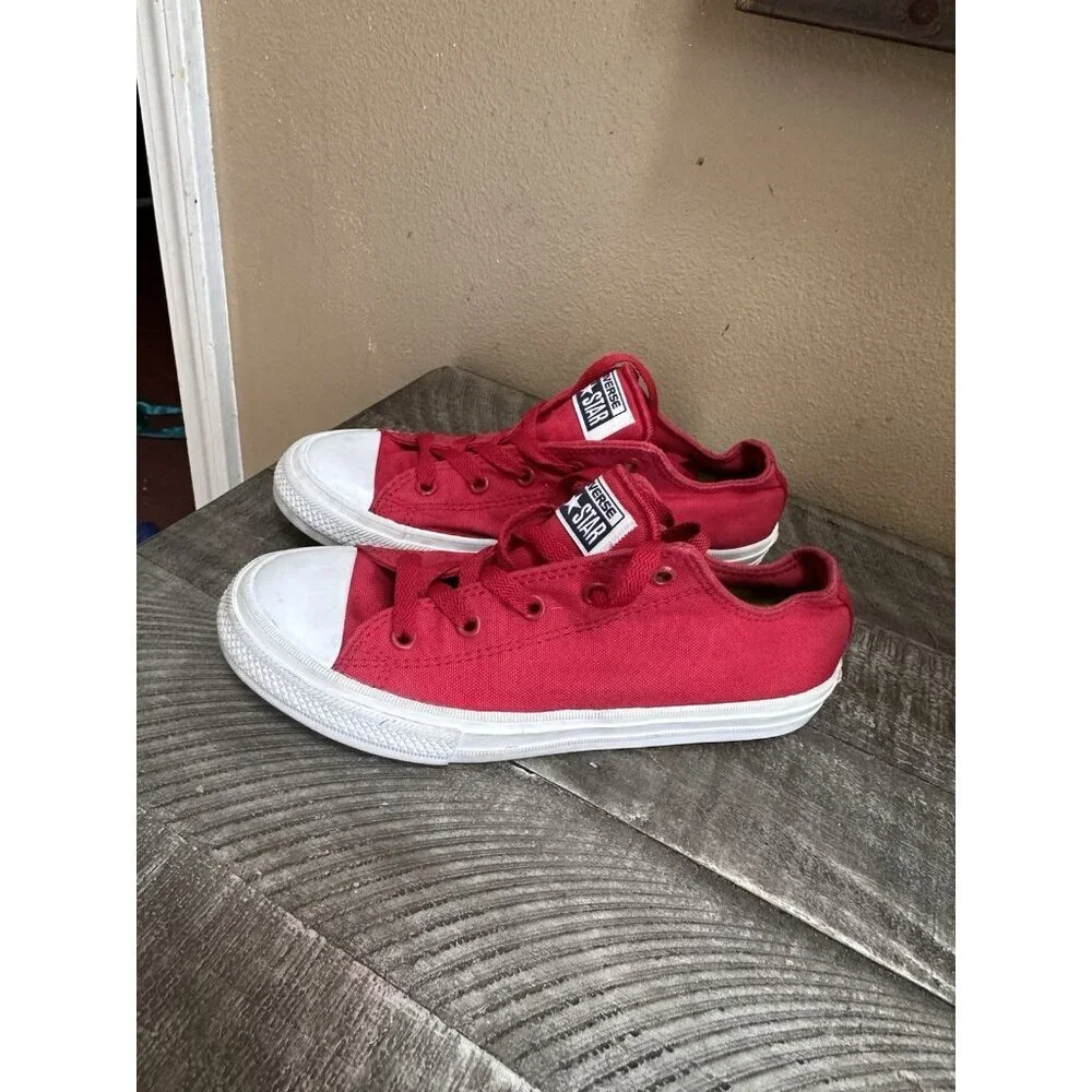 Converse Chuck Taylor All Star II Ox w/ Lunarlon Salsa Red Kids Youth 3
